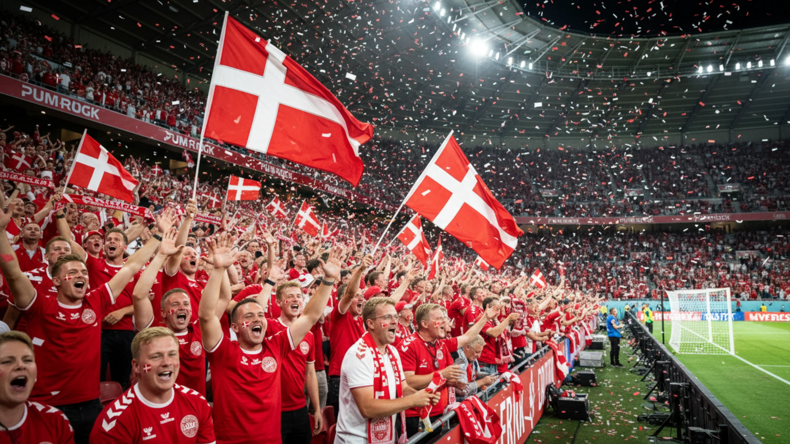 Danske fans fejrer ved EM-slutrunde